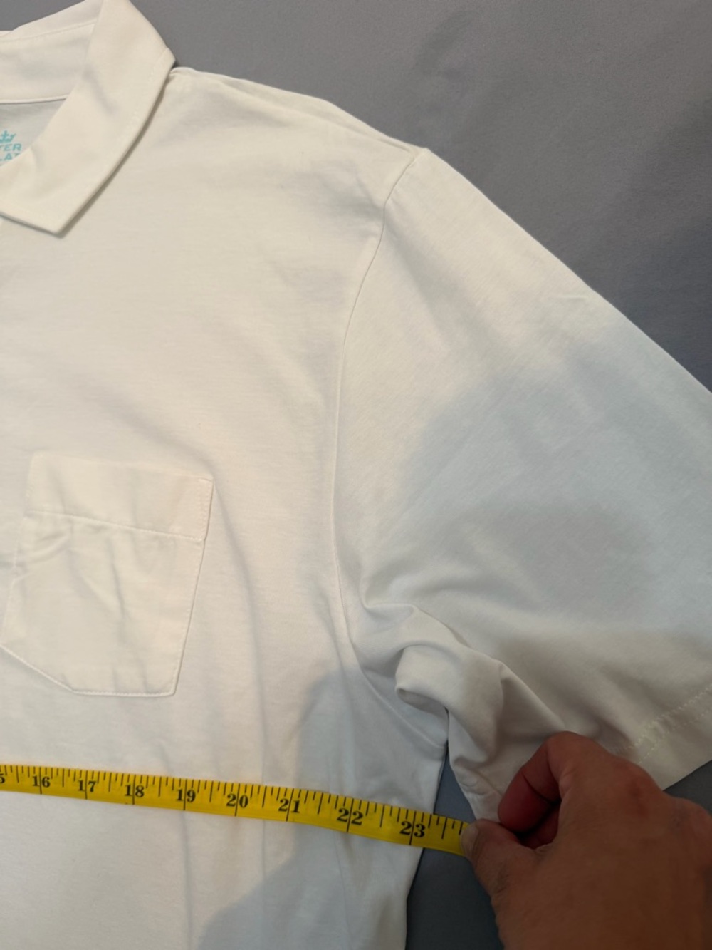 PETER MILLAR Size L  SOLID SEASIDE WASH POLO- WHITE - Picture 6 of 13